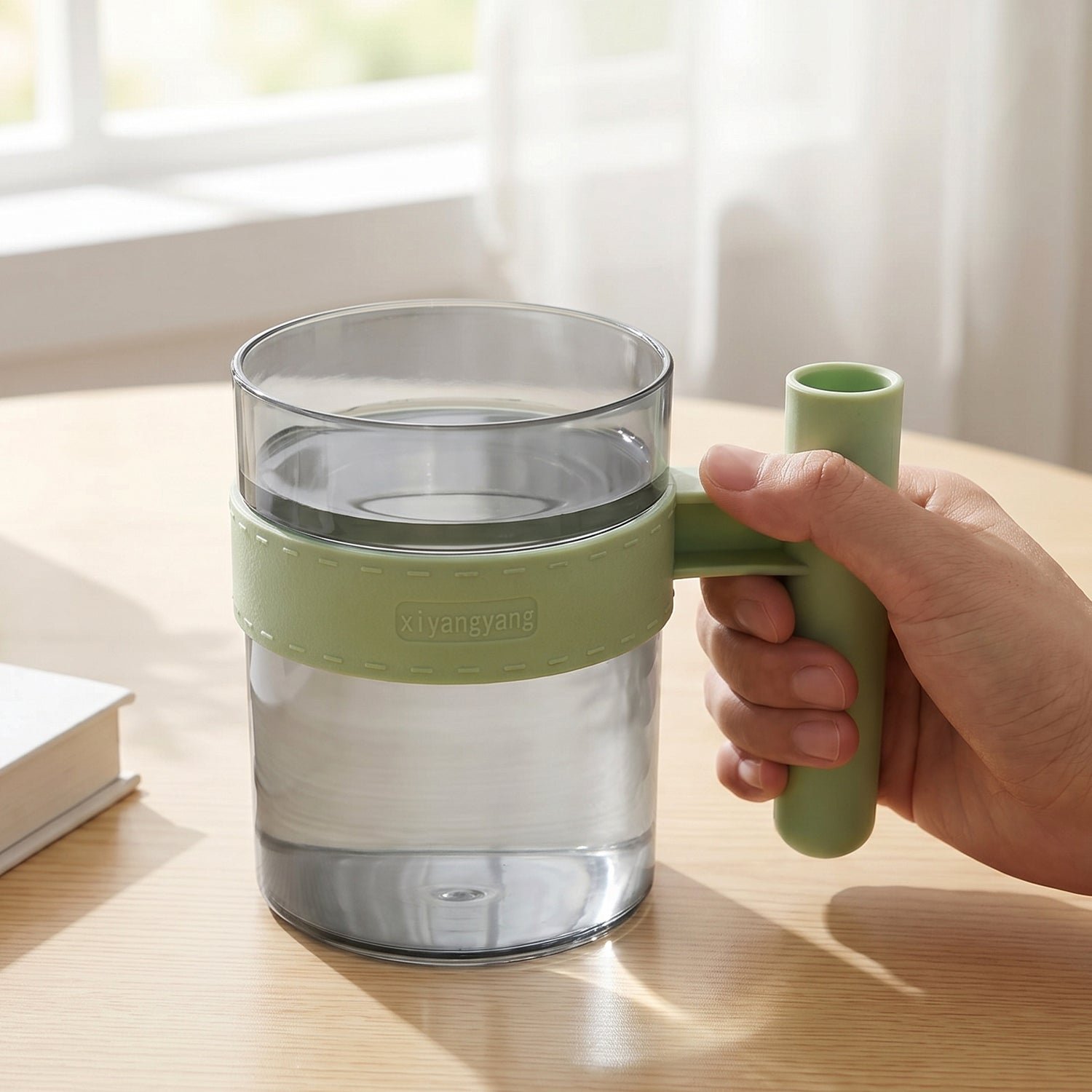 Transparent Plastic Cup with Handle Reusable Water Tea and Coffee M... - Image 4