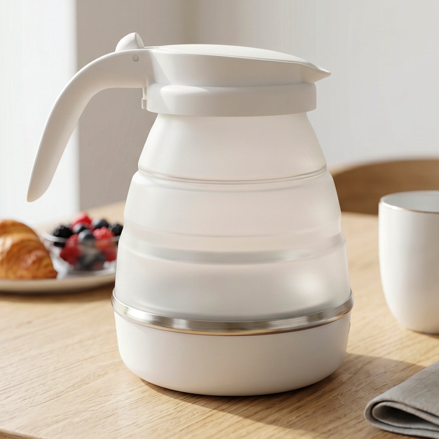 Collapsible Travel Electric Kettle 600ml Foldable Silicone Water Boiler (1 Pc) - Image 4