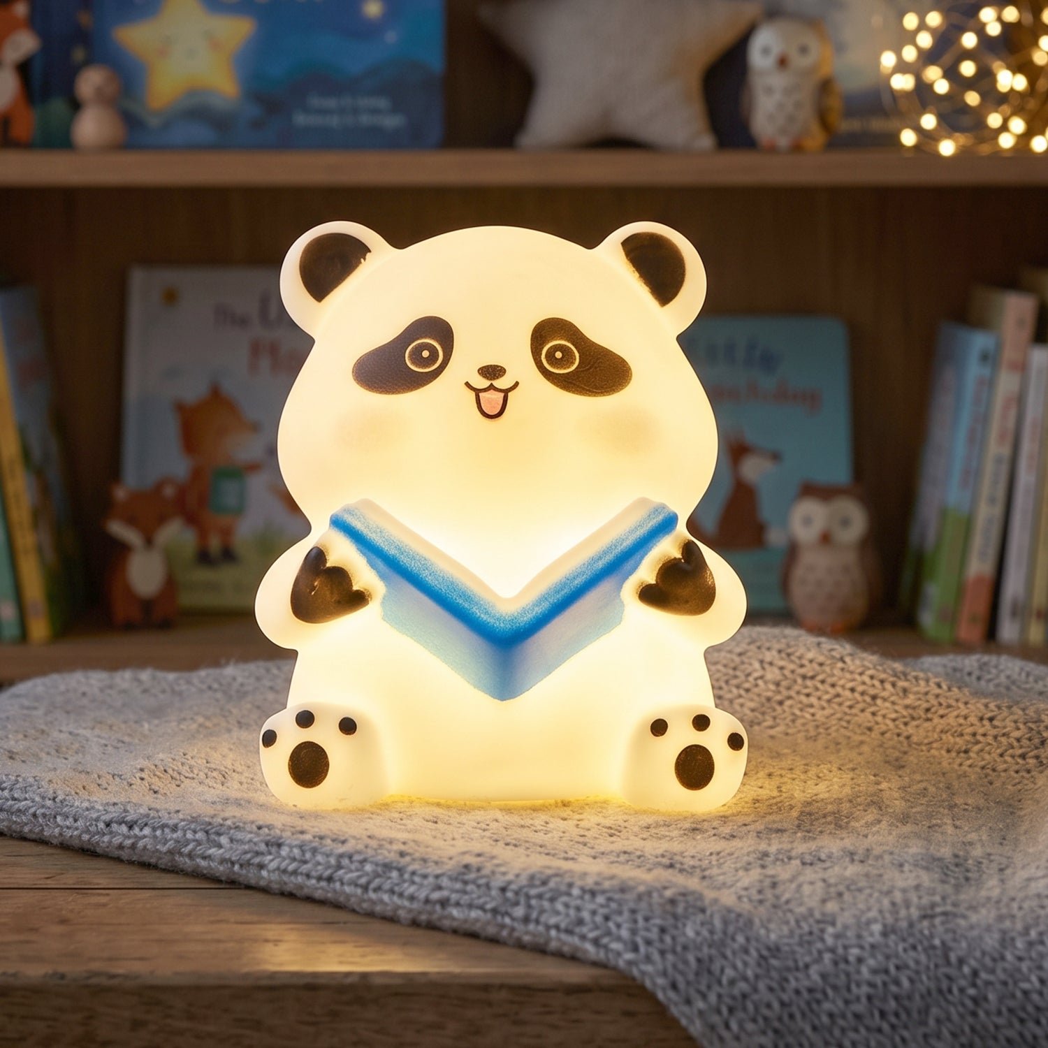 Panda Reading LED Night Light, Cute Silicone Bedside Lamp for Kids (1 Pc) - Image 3