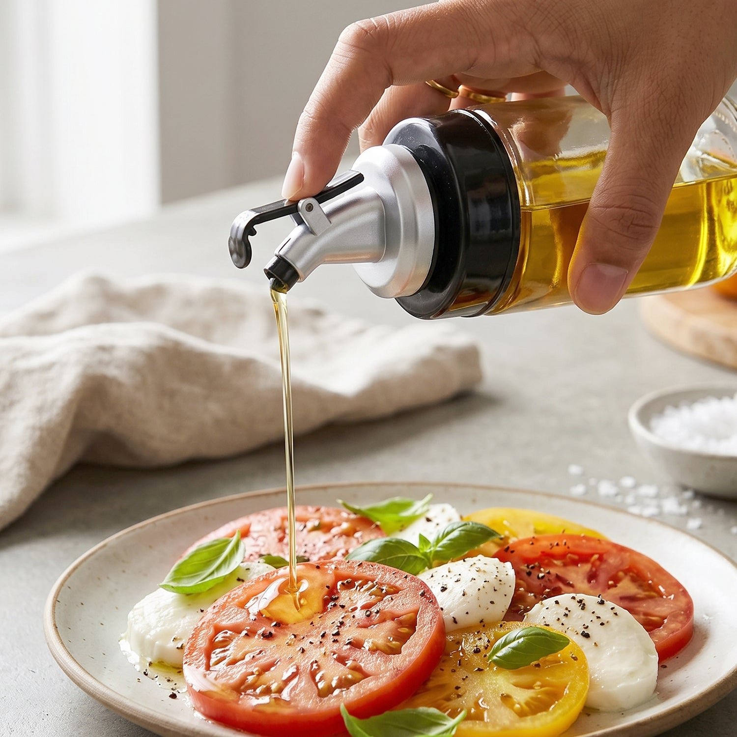Glass Oil Dispenser Bottle – No-Drip Spout, 170 ml Capacity - Image 3