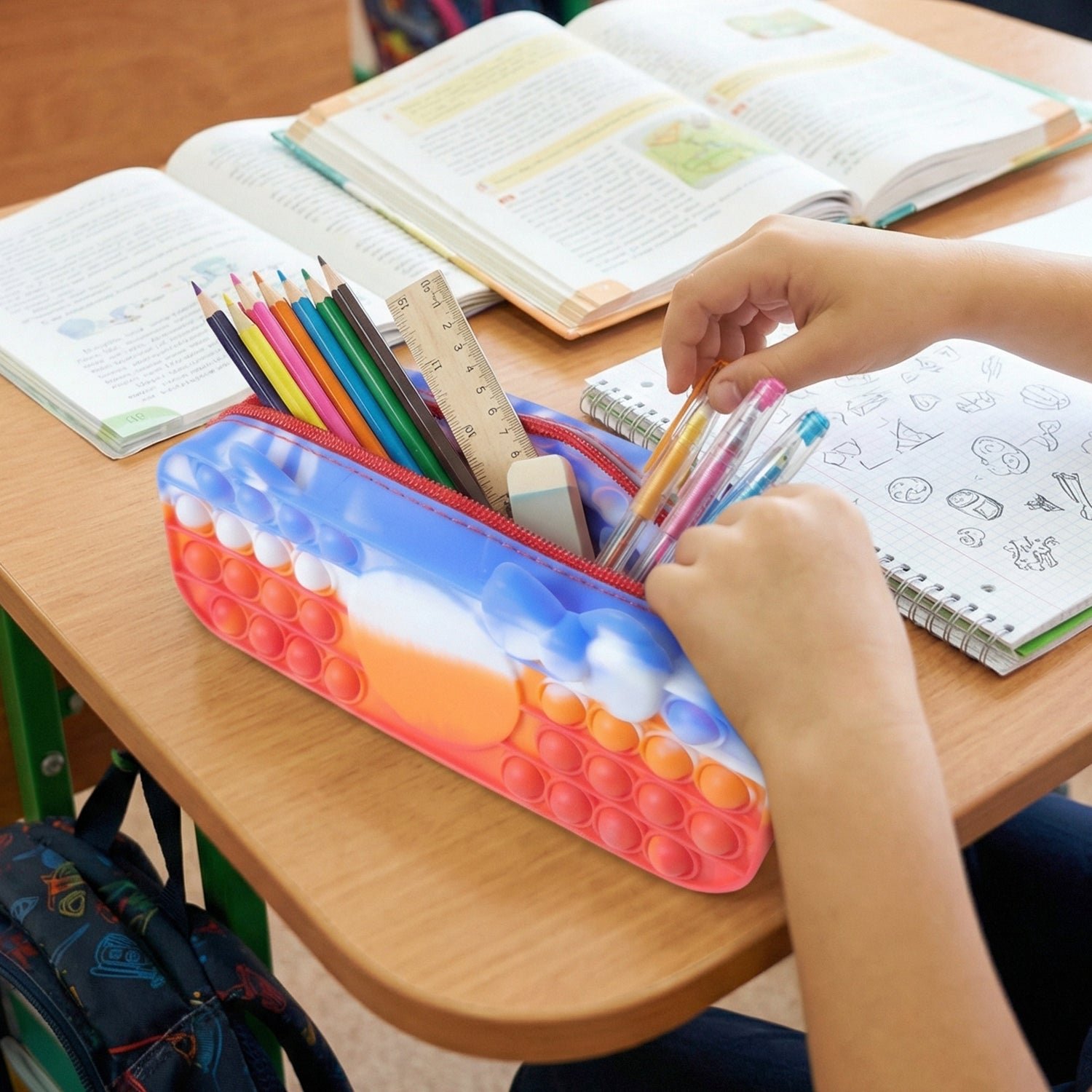 Pop It Pencil Pouch – Stress-Relief Fidget Storage for Kids - Image 5