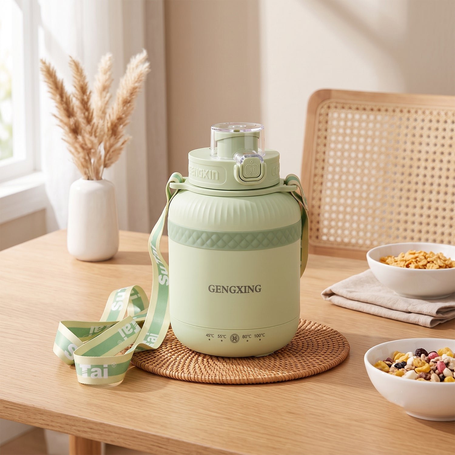 Portable Electric Kettle 600ml, Travel Water Boiler Bottle with Temperature Control (1 Pc) - Image 4
