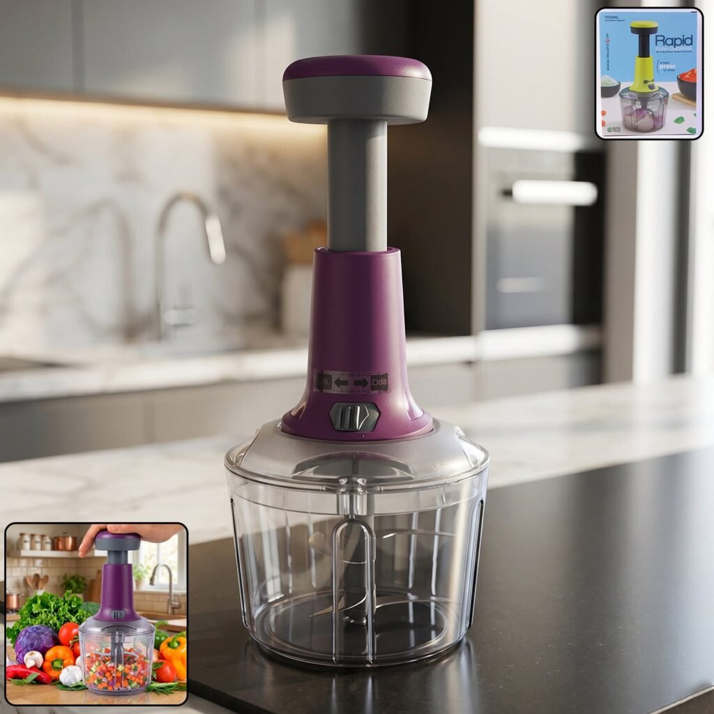 Push Chopper 1100 ML – Efficient Manual Vegetable Slicer