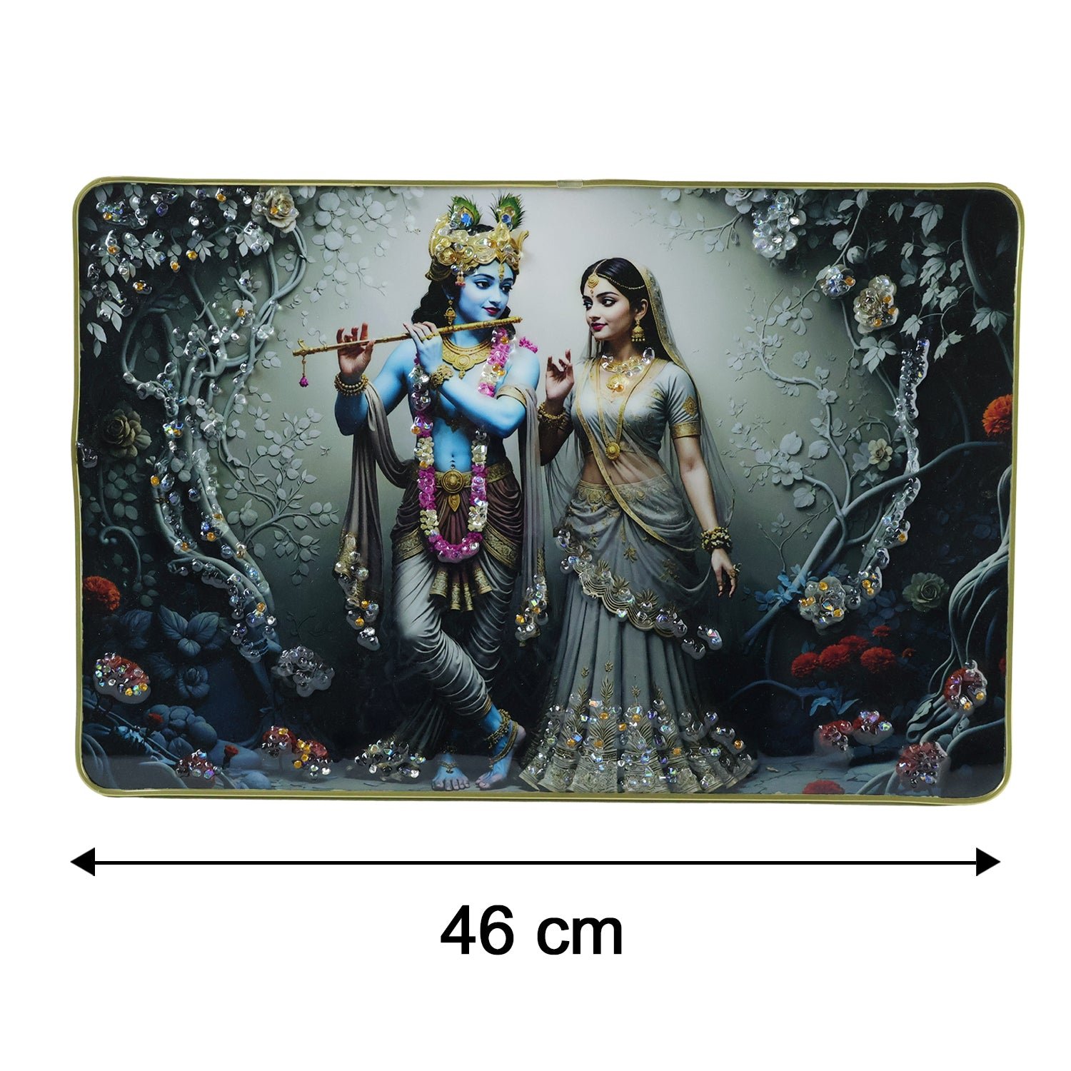 Radha Krishna Wall Frame – Elegant Spiritual Home Decor - Image 6