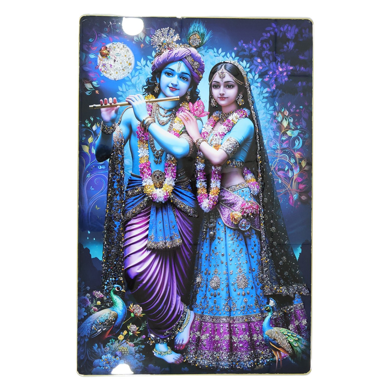 Radha Krishna Wall Frame – Large Artistic Decor for Devotees - Image 4