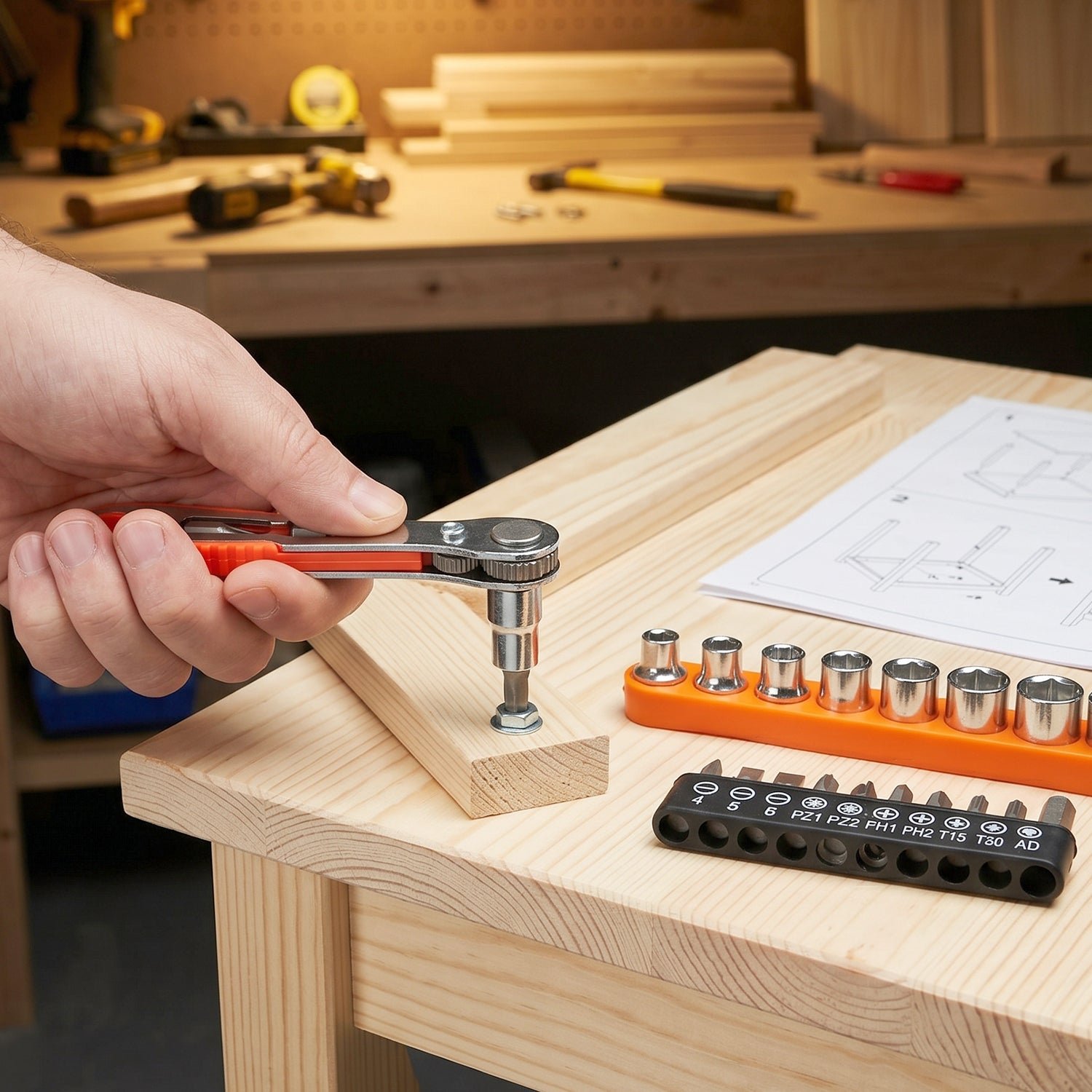 Mini Ratchet Wrench – Compact Versatile Socket Screwdriver Set - Image 4