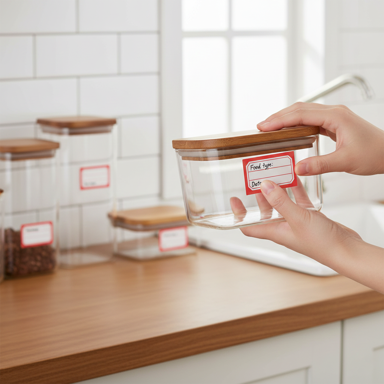 Self-Adhesive Label Stickers – 50 Red & White Sheets for Easy Organization - Image 4
