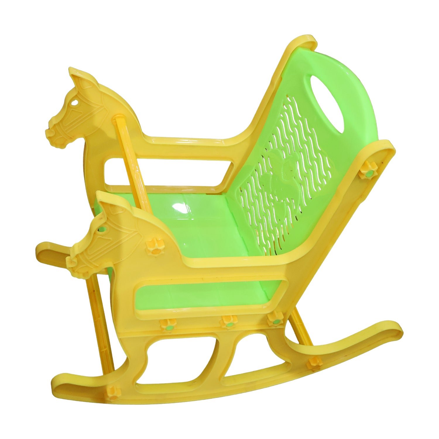Kids Plastic Horse Rocking Chair, Baby Rocker Seat with Backrest (1 Pc) - Image 5