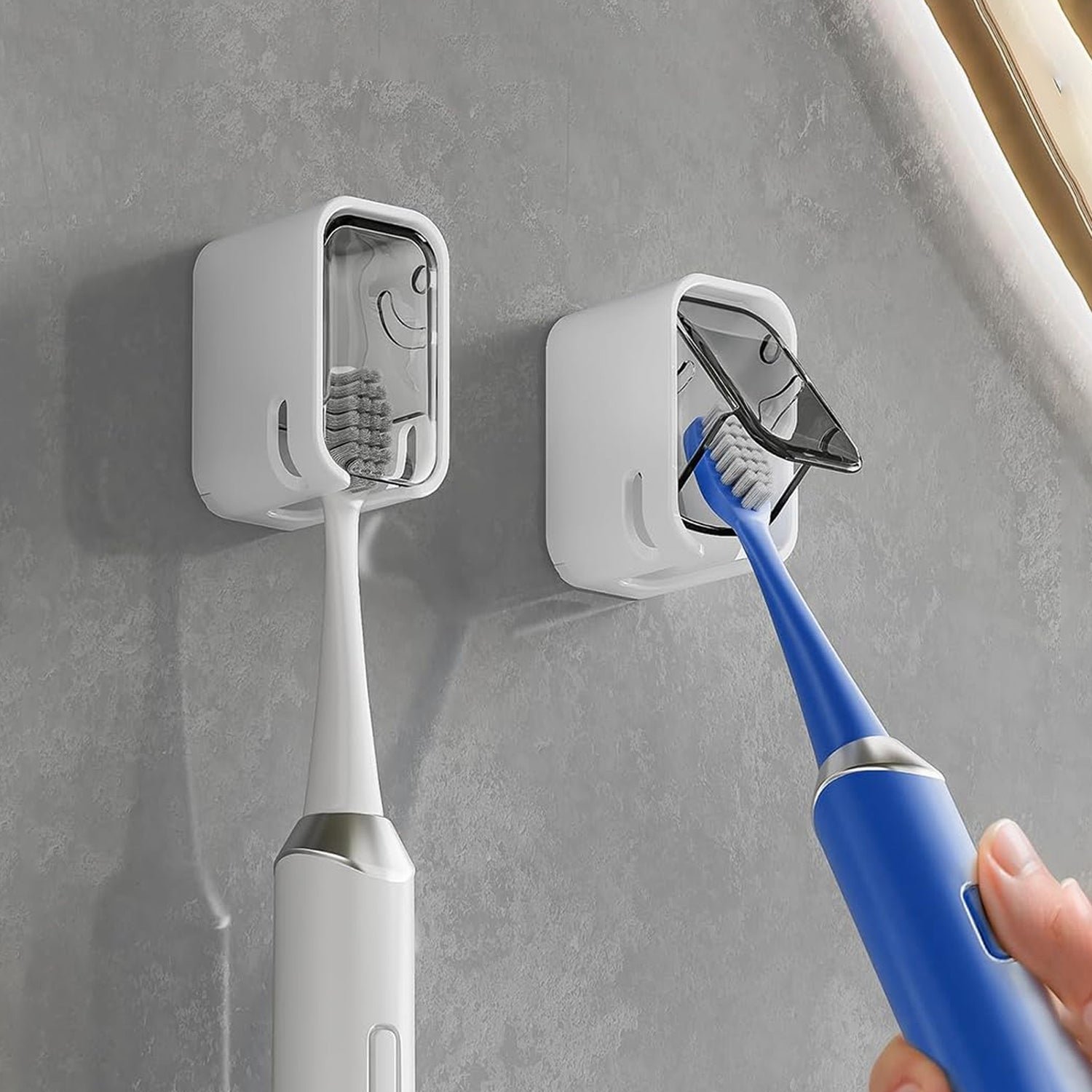 Self Adhesive Dustproof Toothbrush Holder – Space-saving Wall Mount - Image 3