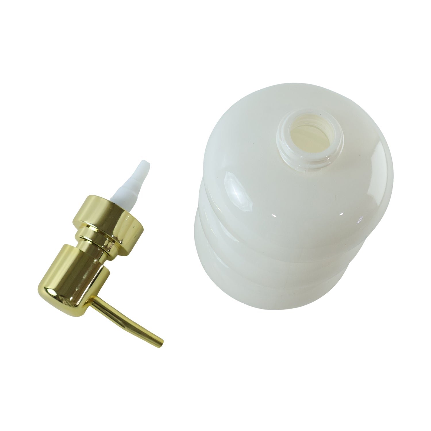 Glass Liquid Soap Dispenser Bottle with Gold Pump Refillable (1 Pc) - Image 4