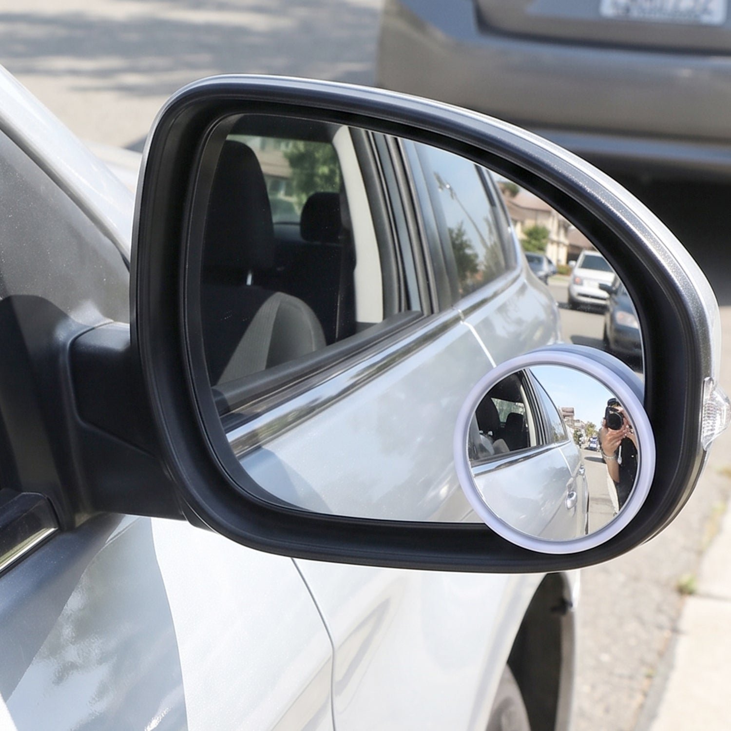 Wide Angle Blind Spot Mirror Round Convex HD Stick On Car Side Mirror (2 Pc Set) - Image 3