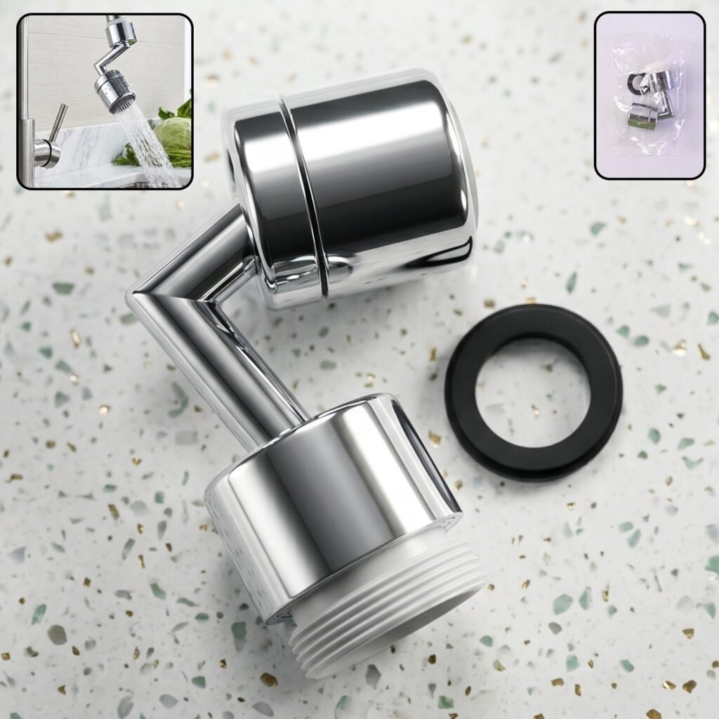 Faucet Aerator – 1080 Degree Swivel, Splash-Proof Water Flow