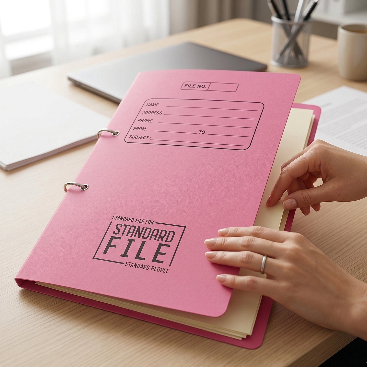Premium Spring File Folder – Heavy Duty A4 Document Organizer - Image 3