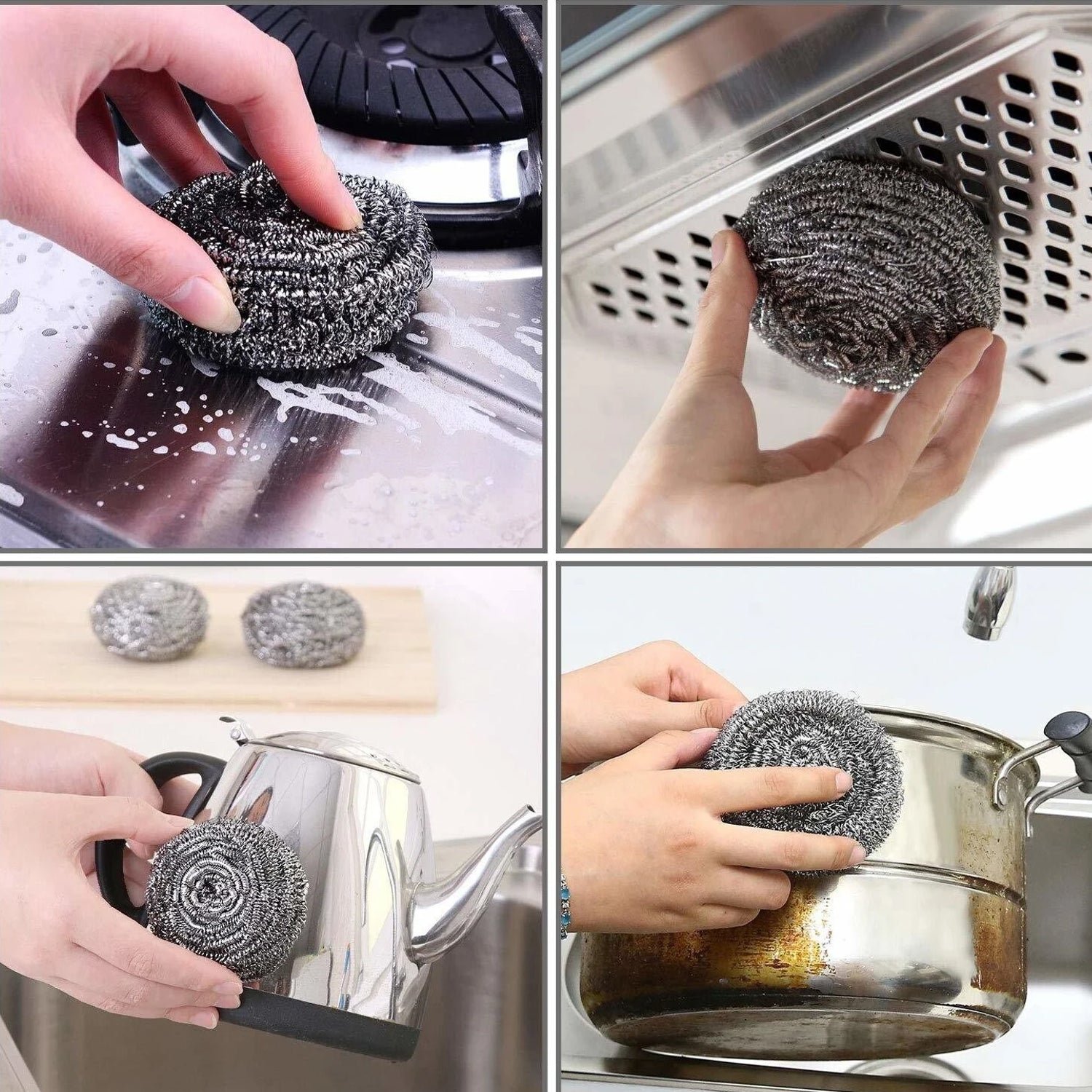 Stainless Steel Scrubber – Heavy Duty Kitchen Cleaning Tool - Image 4