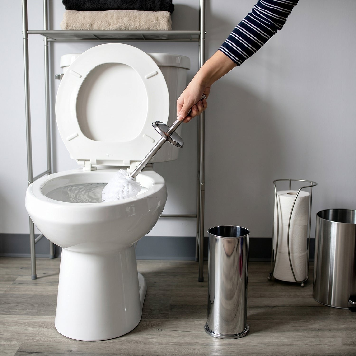Toilet Cleaning Brush – Durable with Long Handle and Holder - Image 5