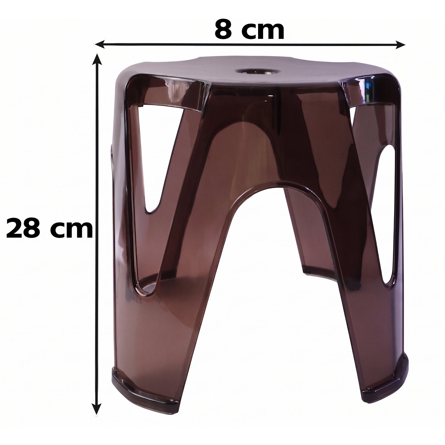 Transparent Plastic Stool Set – Indoor Outdoor Stackable 4 Pc - Image 6