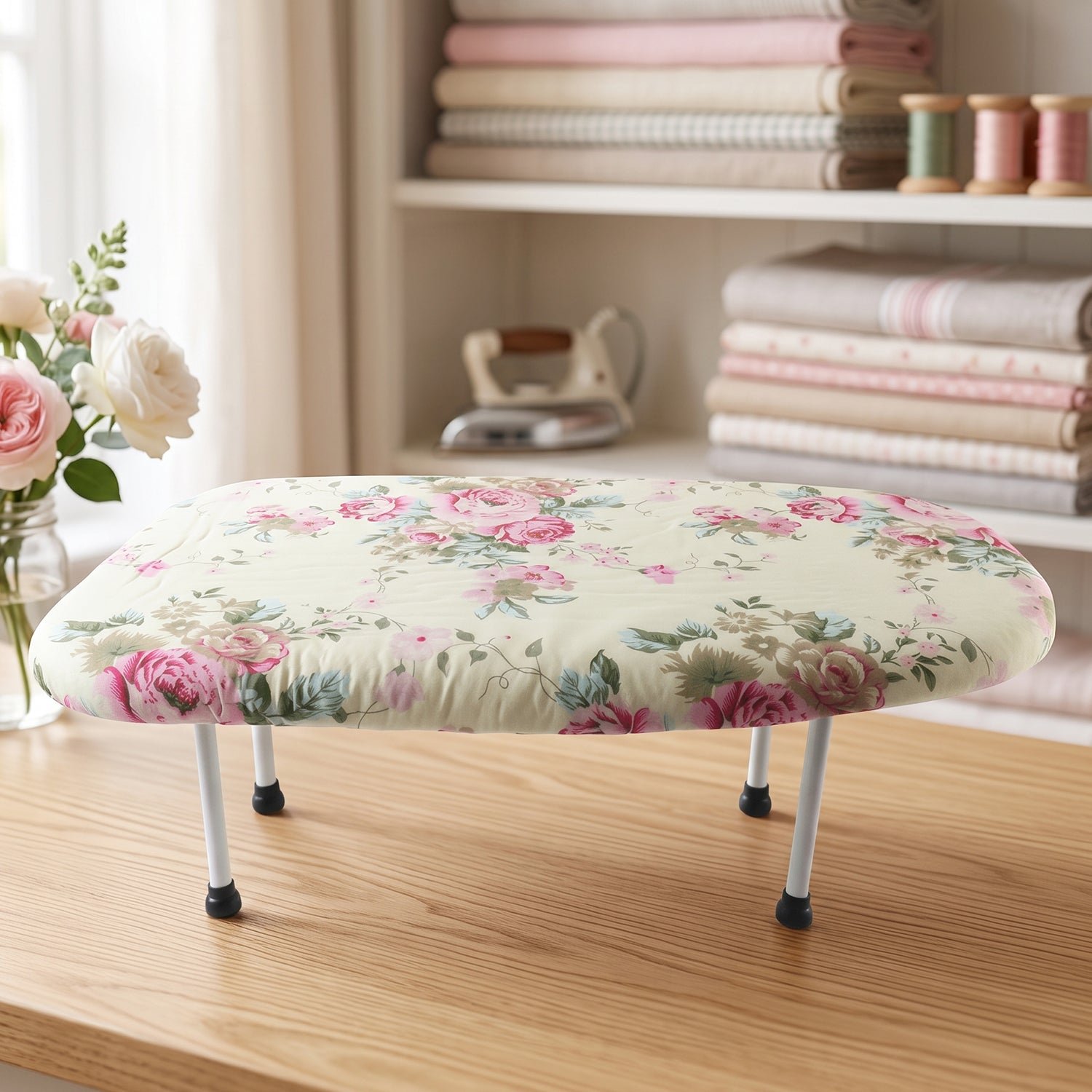 Foldable Tabletop Ironing Board, Portable Mini Iron Board with Cotton Cover (1 Pc) - Image 3