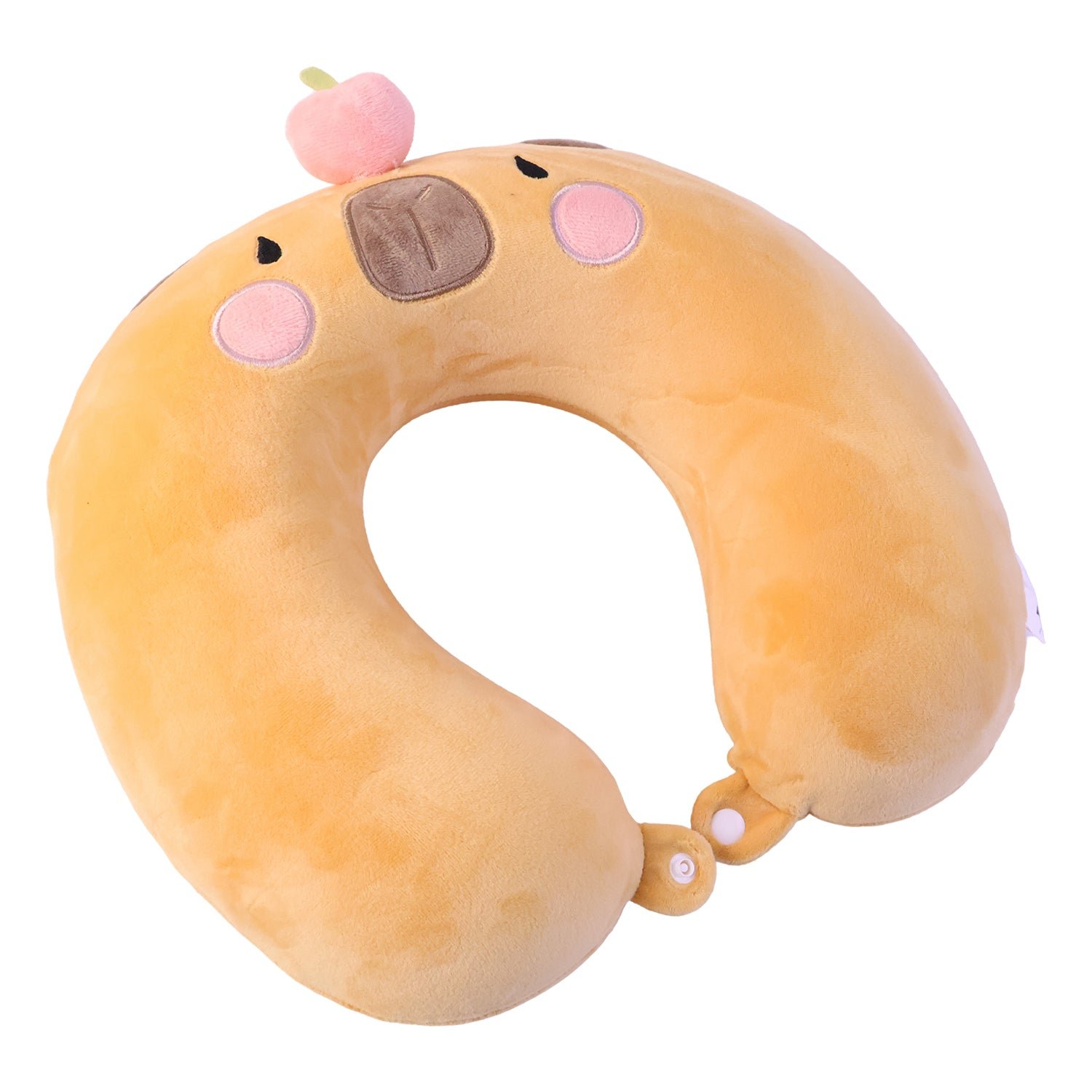 U-Shaped Travel Neck Pillow, Cute Capybara Soft Plush Pillow for Kids (1 Pc) - Image 5