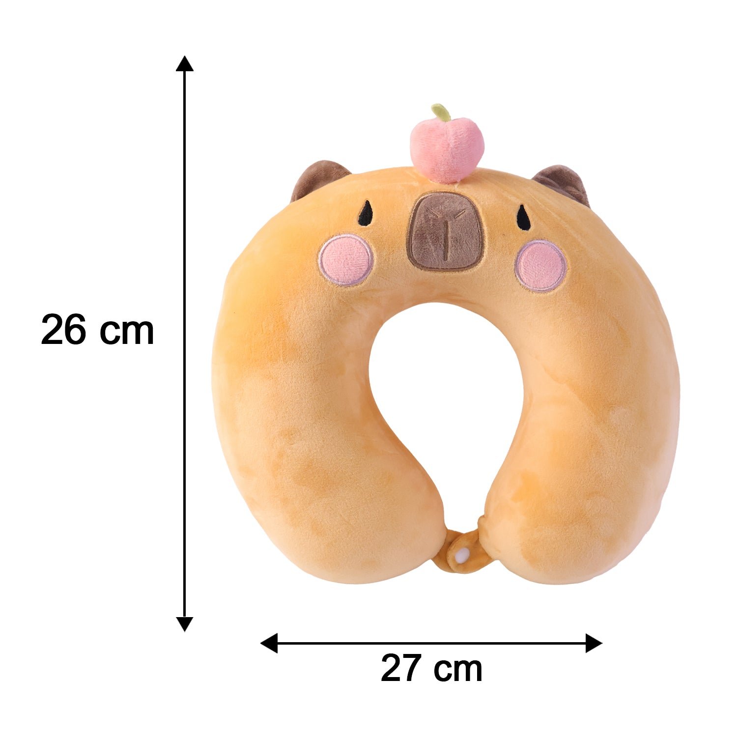 U-Shaped Travel Neck Pillow, Cute Capybara Soft Plush Pillow for Kids (1 Pc) - Image 6