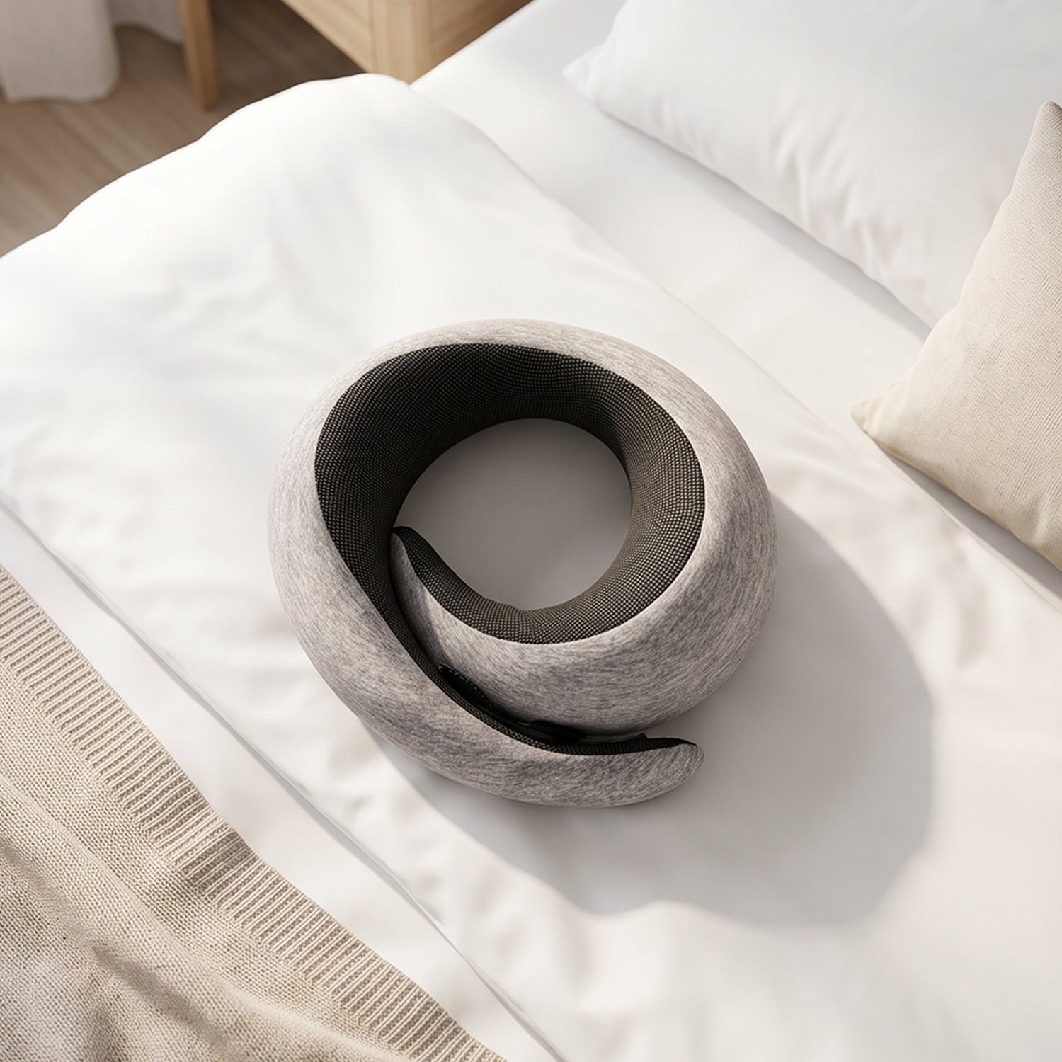 Soft Travel Neck Pillow, Memory Foam U-Shaped Support Pillow for Flights (1 Pc) - Image 3