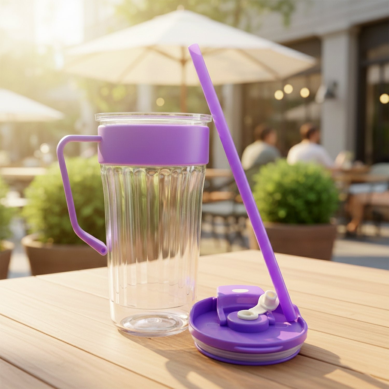 Plastic Tumbler for Kids – Spill-Free 500ml with Straw & Handle - Image 3