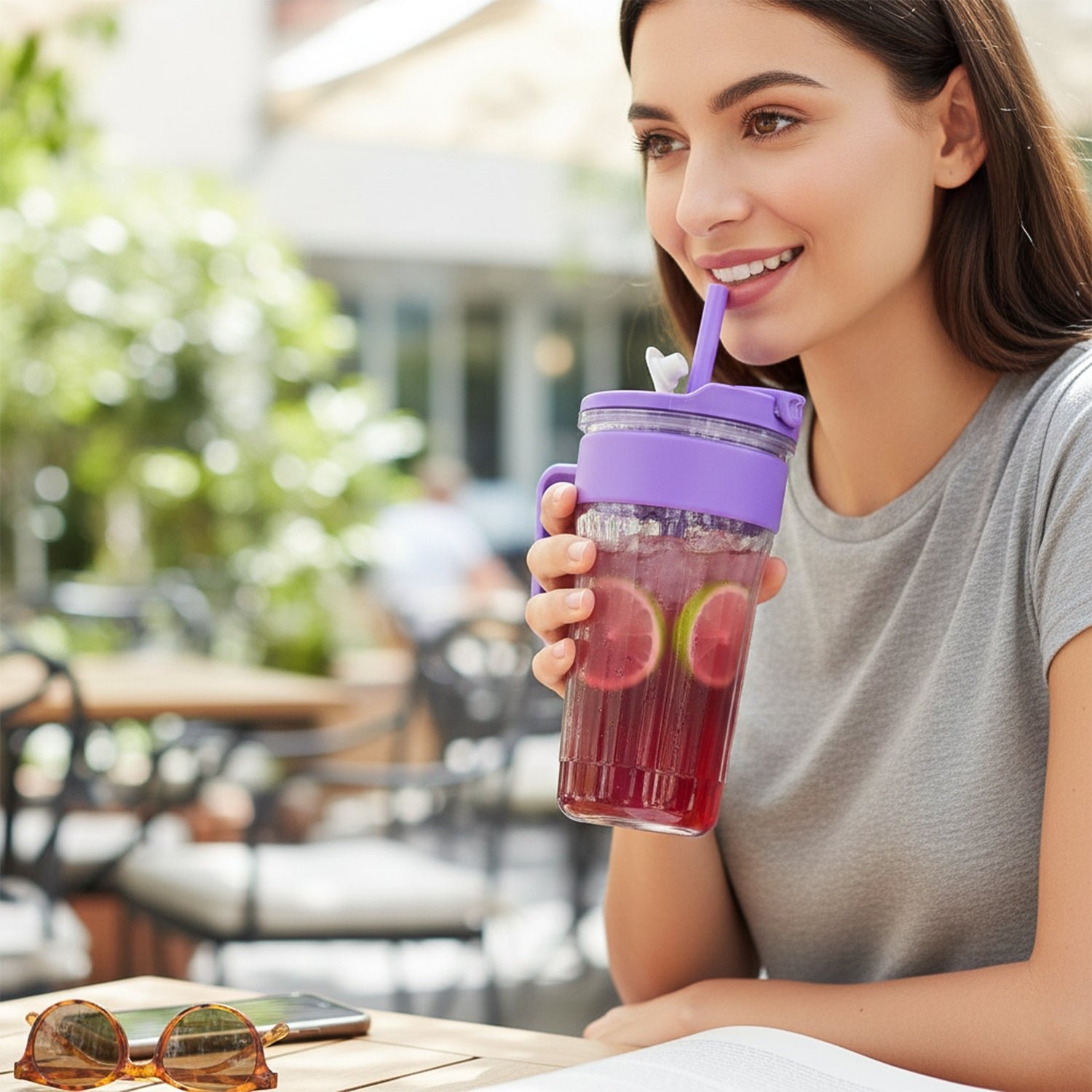 Plastic Tumbler for Kids – Spill-Free 500ml with Straw & Handle - Image 4