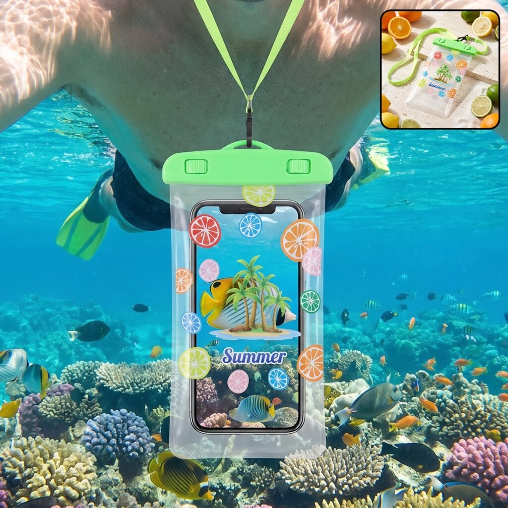 Waterproof Mobile Pouch – Transparent Phone Cover with Neck Strap