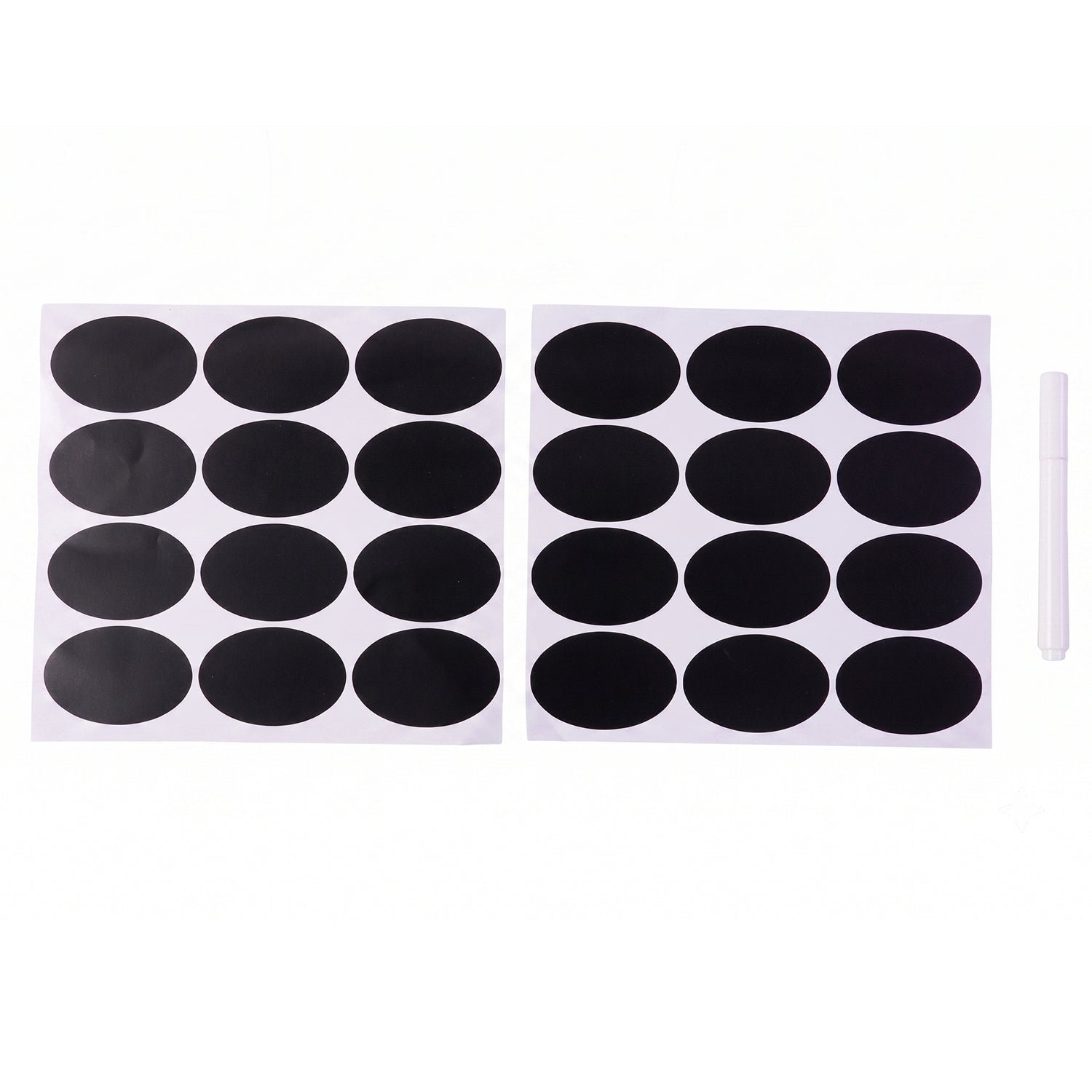 Oval Chalkboard Sticker Labels with Marker Pen, Reusable Jar Labels (1 Set) - Image 5