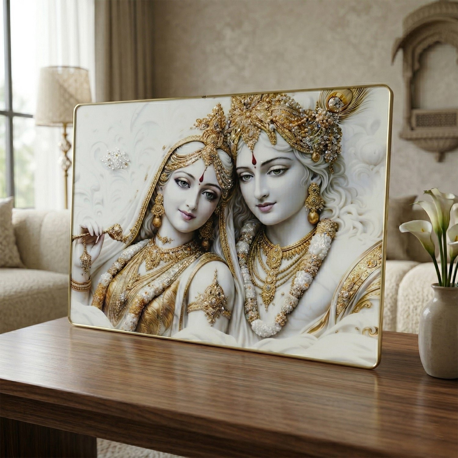 Premium Radha Krishna Wall Art – Elegant Spiritual Home Decor - Image 5