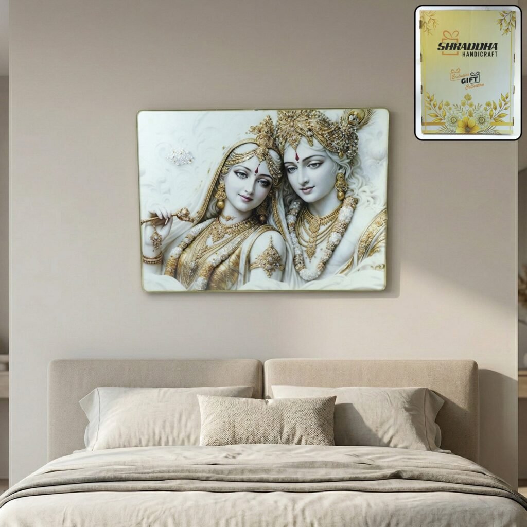 Premium Radha Krishna Wall Art – Elegant Spiritual Home Decor