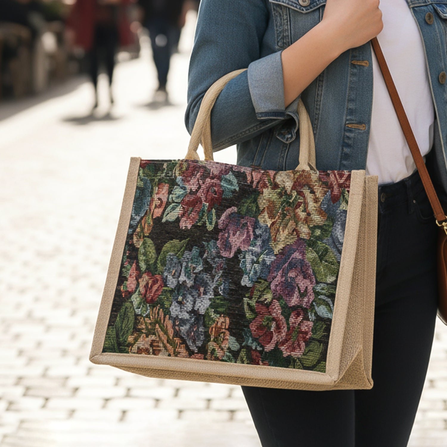 Multipurpose Floral Print Carry Hand Bag – Spacious, Eco-Friendly Design - Image 2