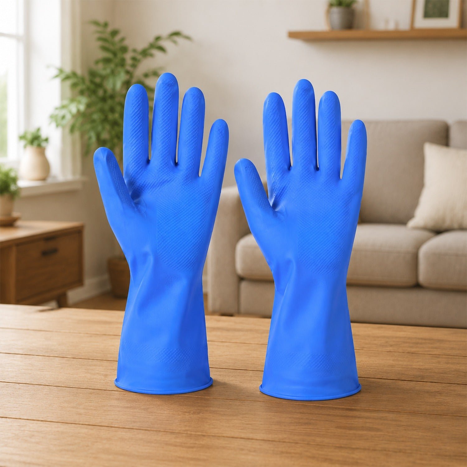 Waterproof Rubber Cleaning Gloves – Durable & Reusable Kitchen Gloves - Image 3