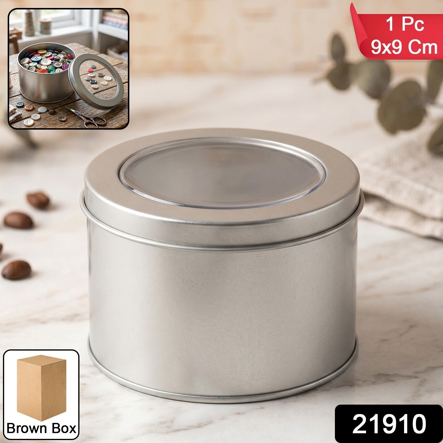 Round Metal Storage Tin Box – Compact organiser & gift box - Image 2