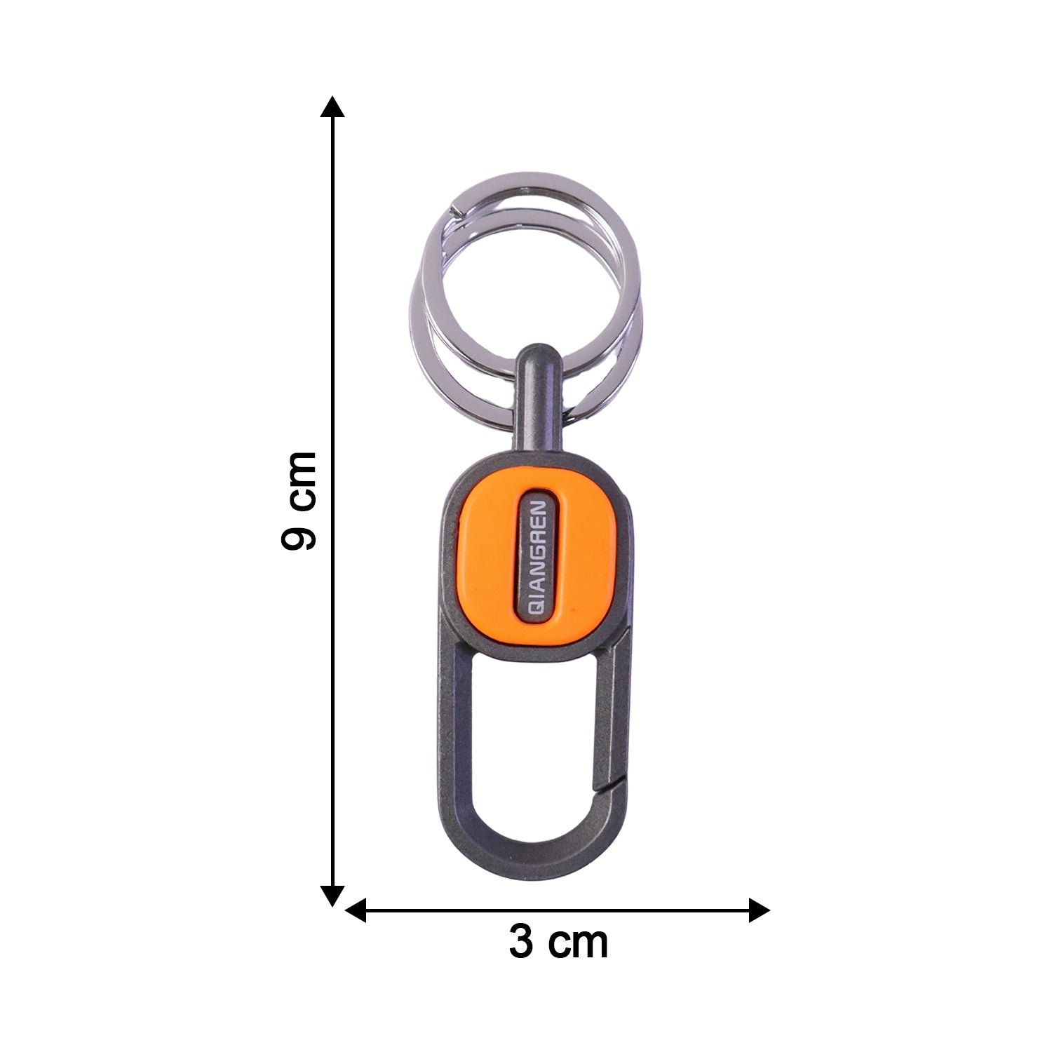 Heavy Duty Push Lock Metal Keychain – Secure Dual Ring Design - Image 6