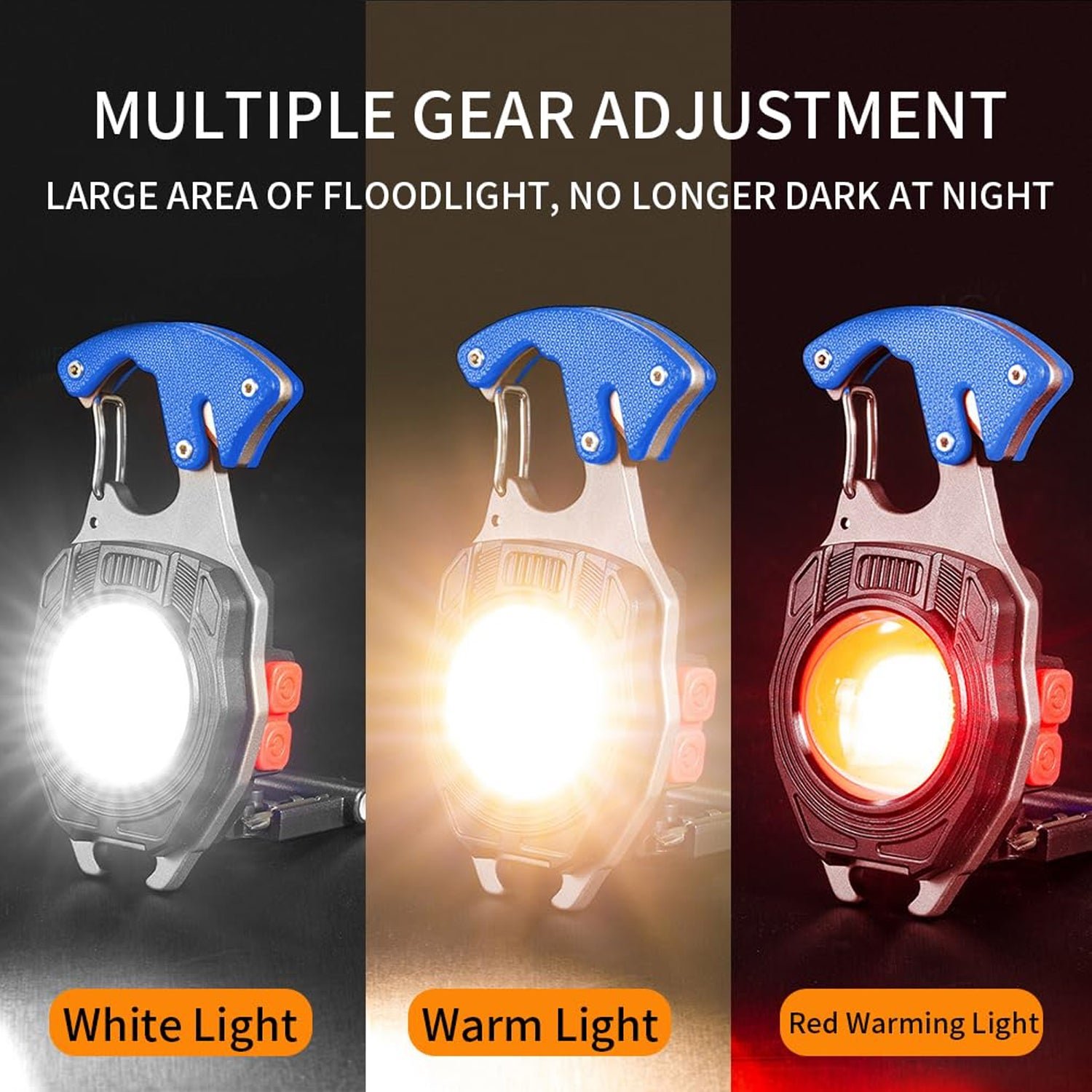 Travel LED Light Keychain Rechargeable Multifunction Mini Flashlight (1 Pc) - Image 4