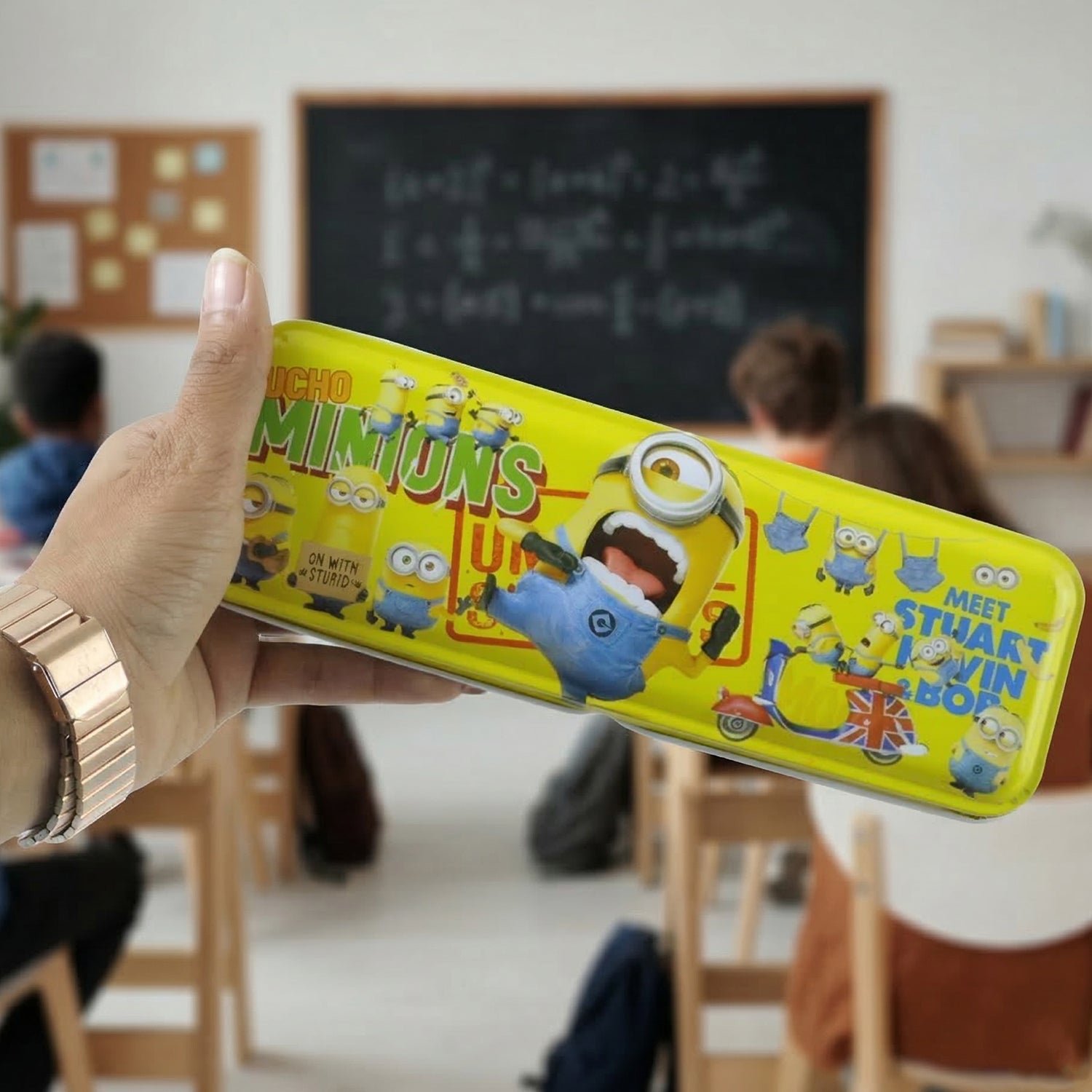 Cartoon-themed Metal Pencil Box – Cute & Durable School Storage - Image 5