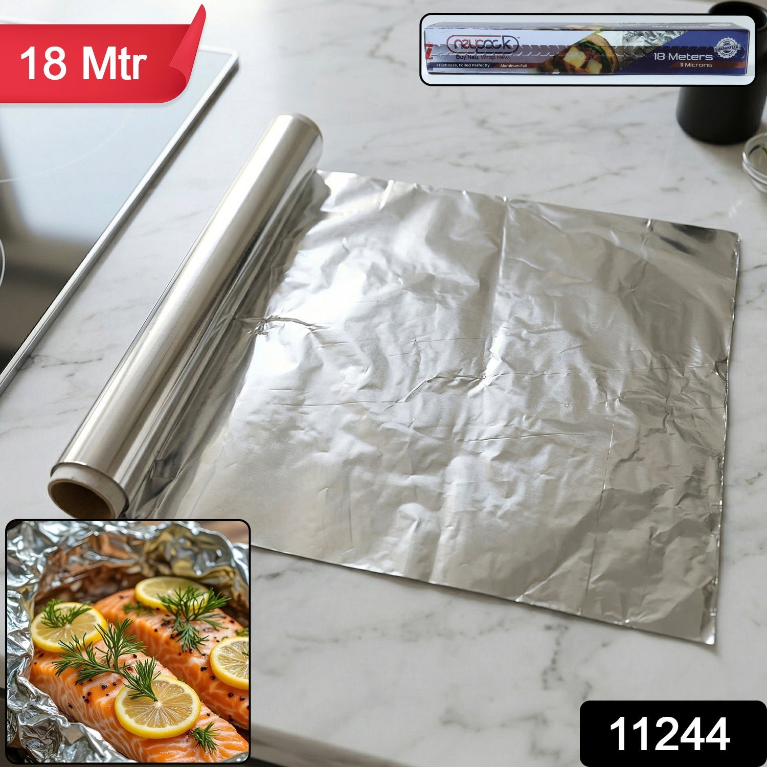 Aluminium Foil Paper Roll – Multipurpose Food Wrapping & Cooking - Image 2