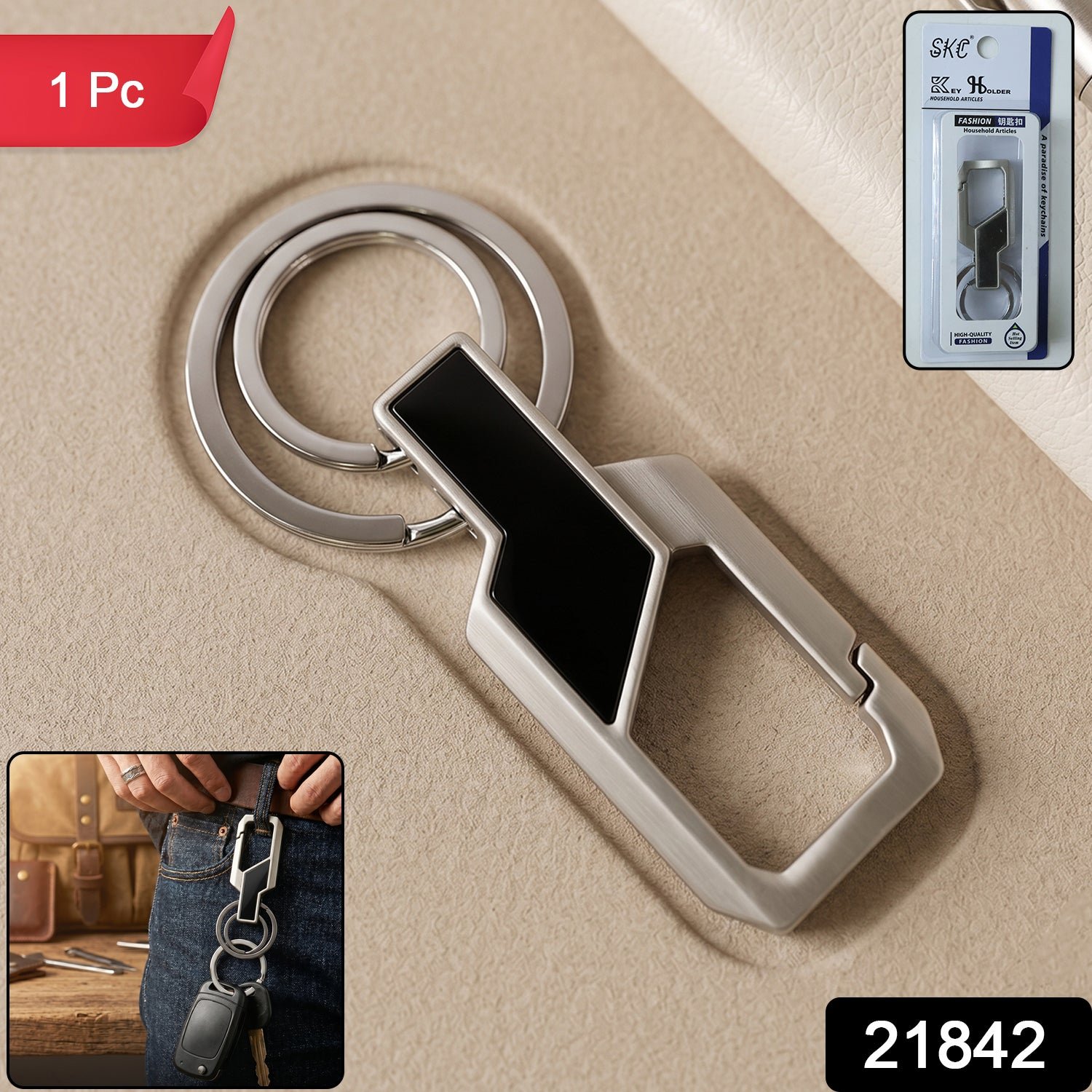 Heavy Duty Stainless Steel Key Holder – Secure & Durable Clip - Image 2