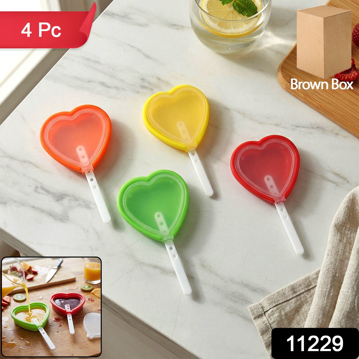 Heart Shape Silicone Popsicle Mold – Reusable & Fun Frozen Treats - Image 2