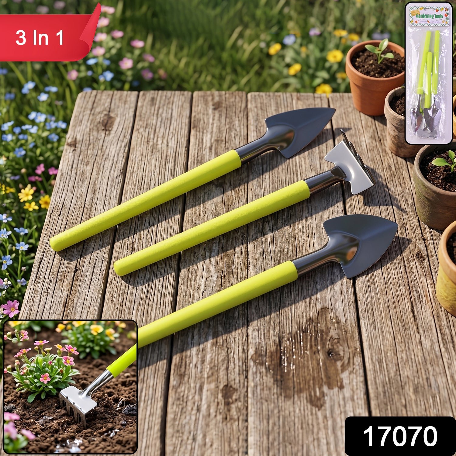 Mini Gardening Tool Set – Complete 3-in-1 Gardening Hand Tools - Image 2
