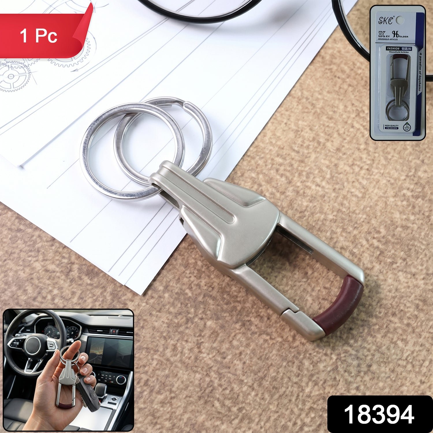 Heavy Duty Metal Key Holder – Secure & Durable Carabiner Clip - Image 2