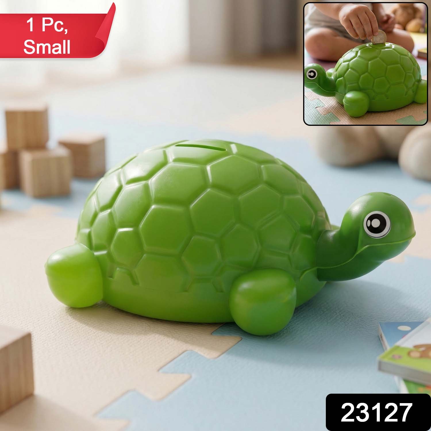 Kids Tortoise Money Bank – Fun Coin Saving for Children - Image 2