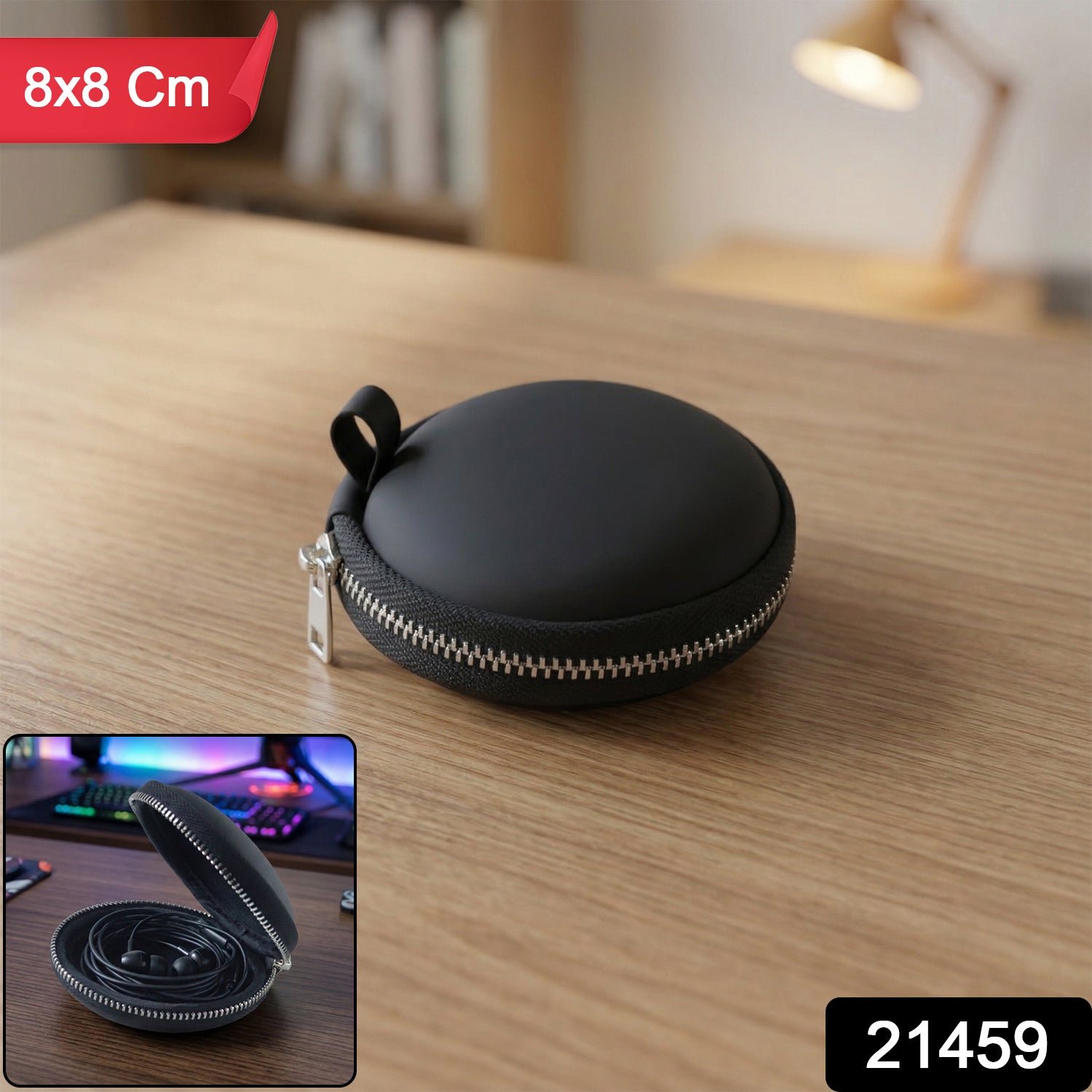 Earphone Carrying Case – Compact Hard Shell with Zipper Closure - Image 2