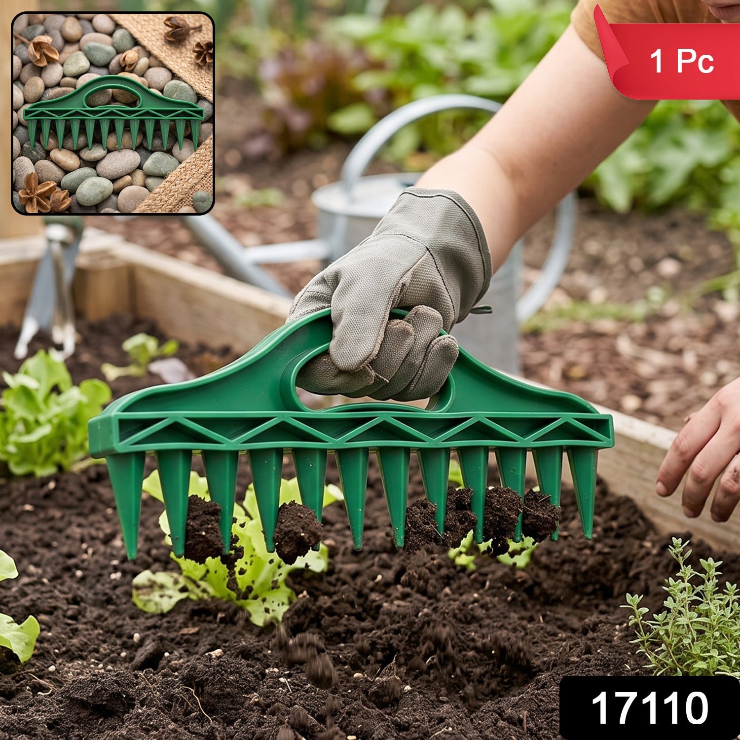 Garden Seeding Punch Tool, Hand Soil Loosener and Seed Planter (1 Pc) - Image 2