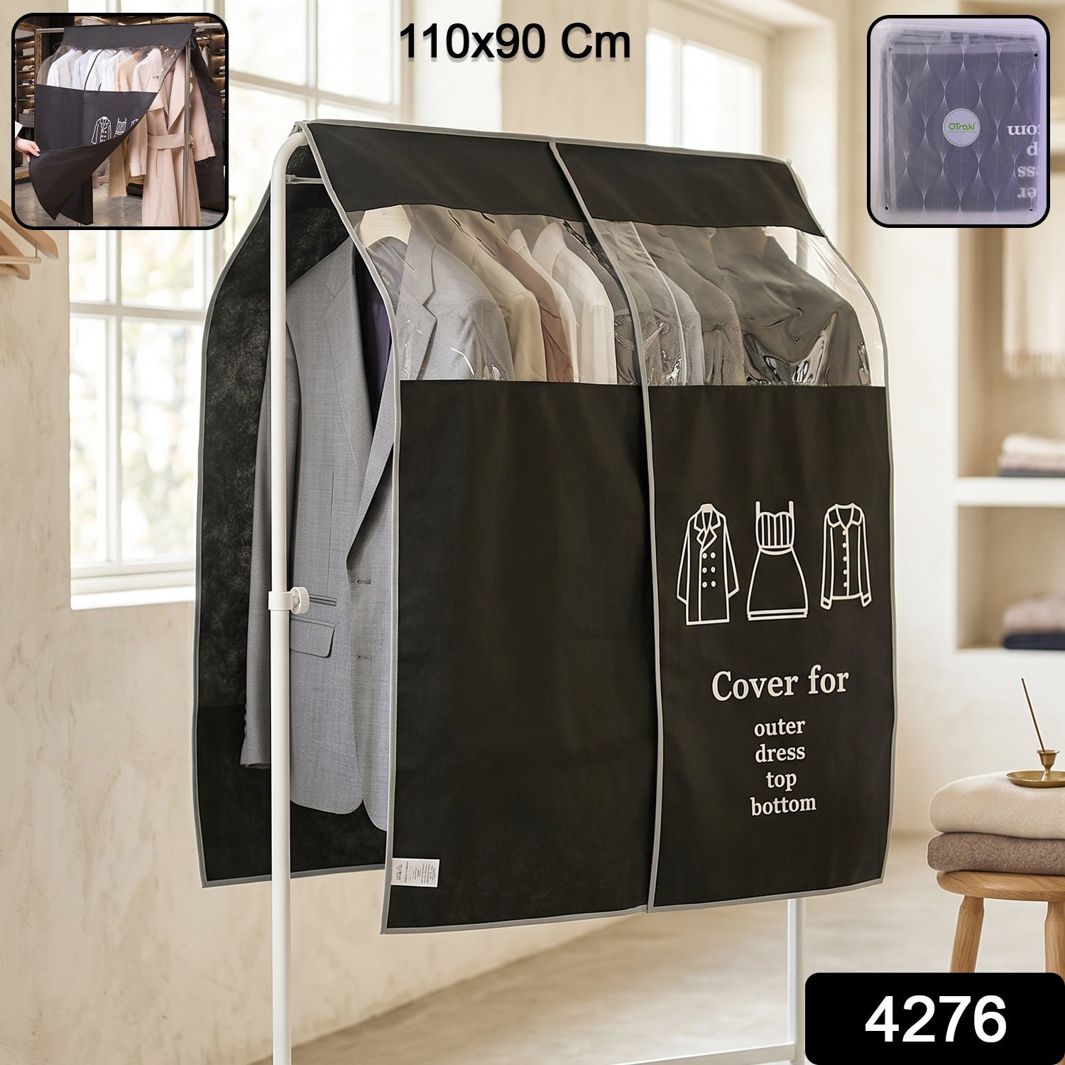 Hanging Garment Dust Cover – Keeps Clothes Neat & Dust-Free - Image 2