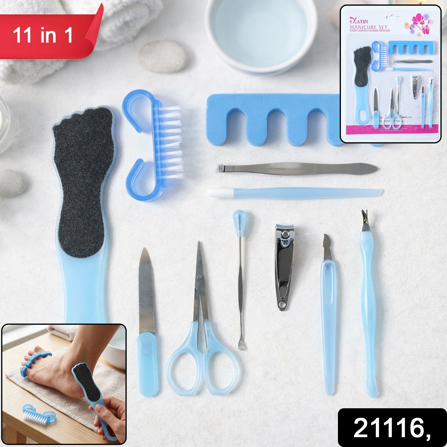 11 in 1 manicure pedicure kit – Complete nail care for home and salon - Image 2