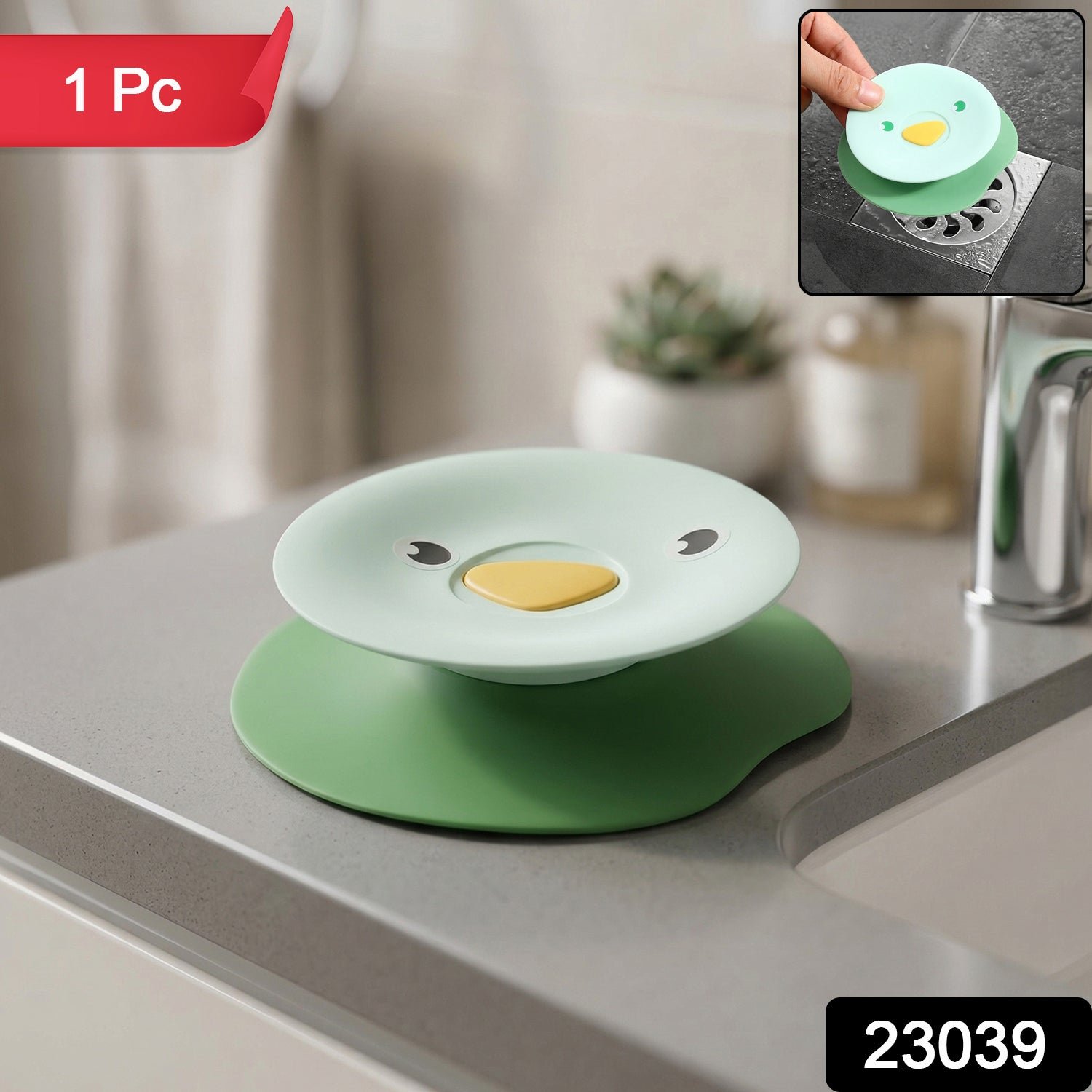 Kitchen Silicone Sink Drain Cover – Cute Duck Design & Anti Clog - Image 2
