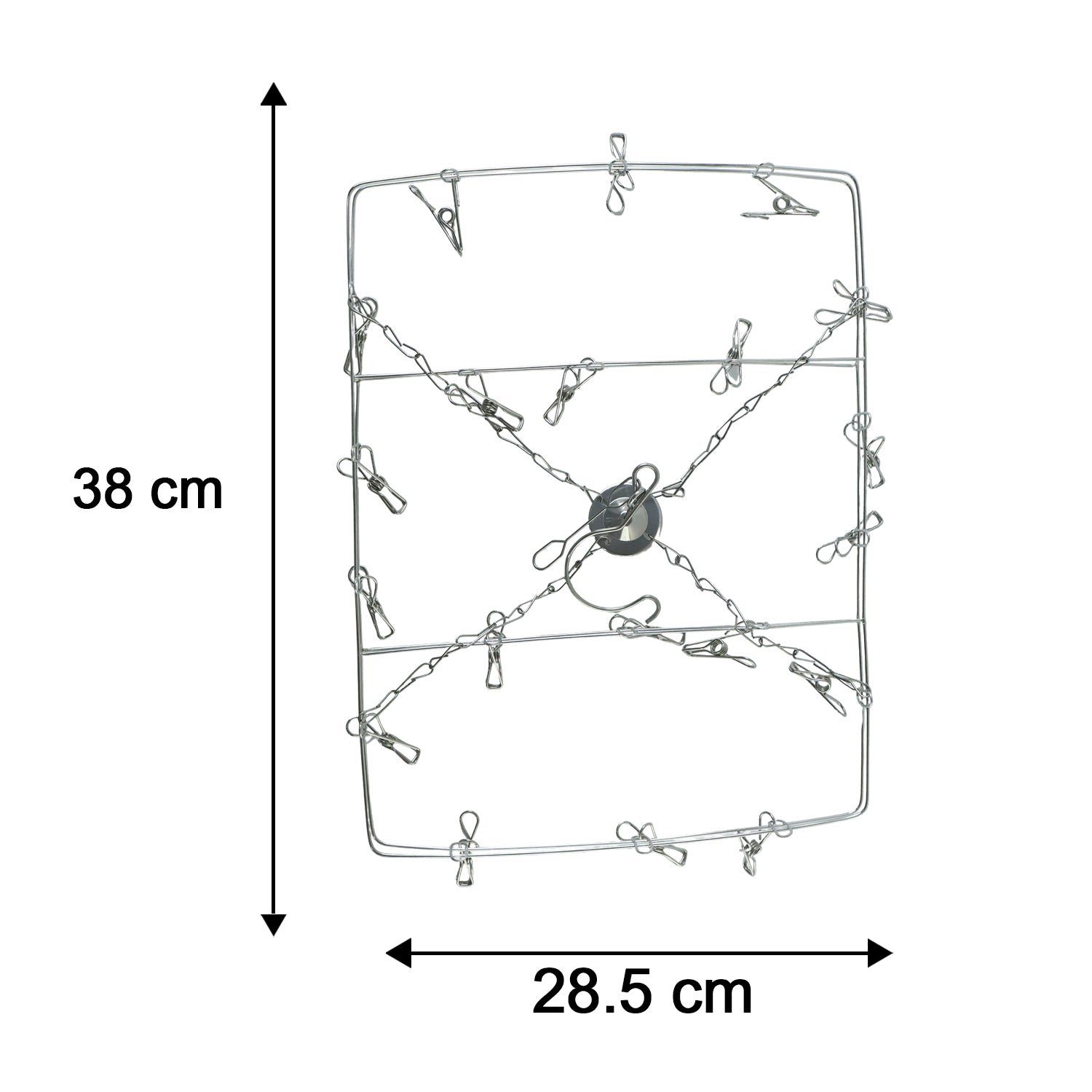Stainless Steel Square Multi Clip Drying Hanger for Socks, Baby Clothes (1 Set) - Image 6