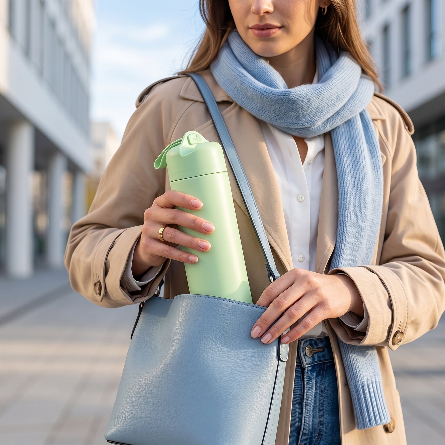 400 ML Glass Travel Water Bottle with Silicone Sleeve for Travellers (1 Pc) - Image 3