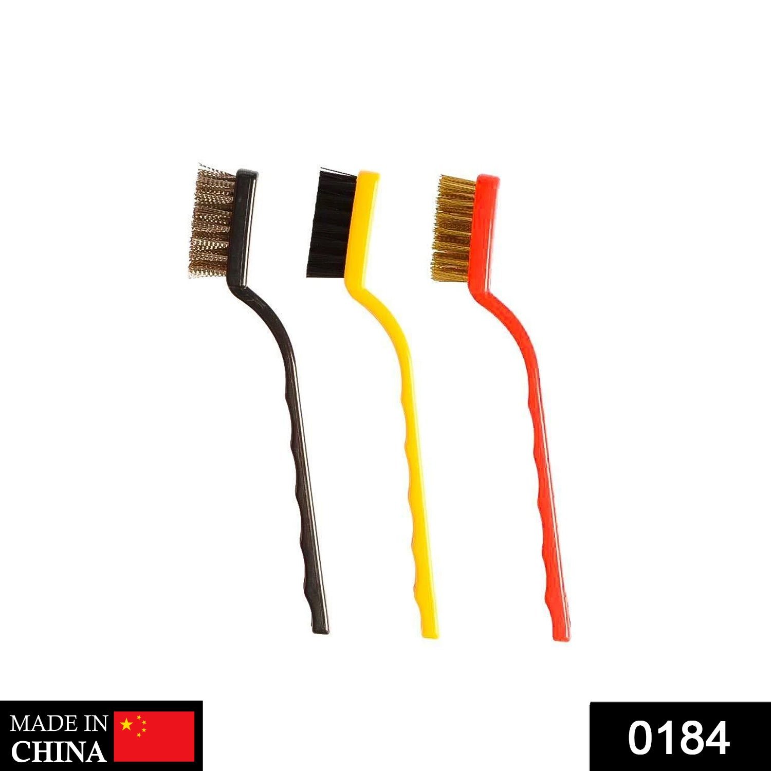 Mini Wire Brush Set – 3 Pc Brass, Nylon, Steel | Velvet Wipe - Image 3
